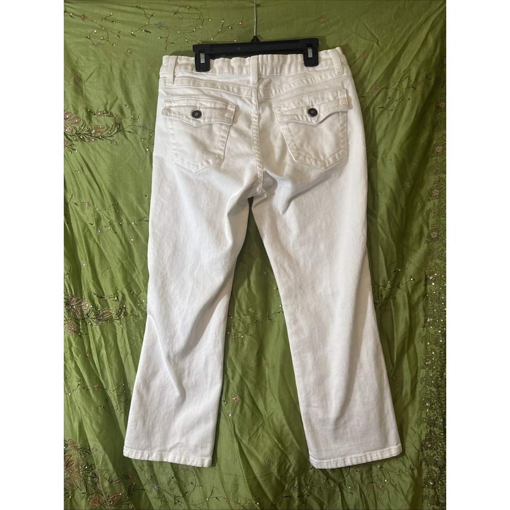 Canyon River Blues Women's Cropped Jeans White travel vaction cotton blend 6 - Picture 3 of 5